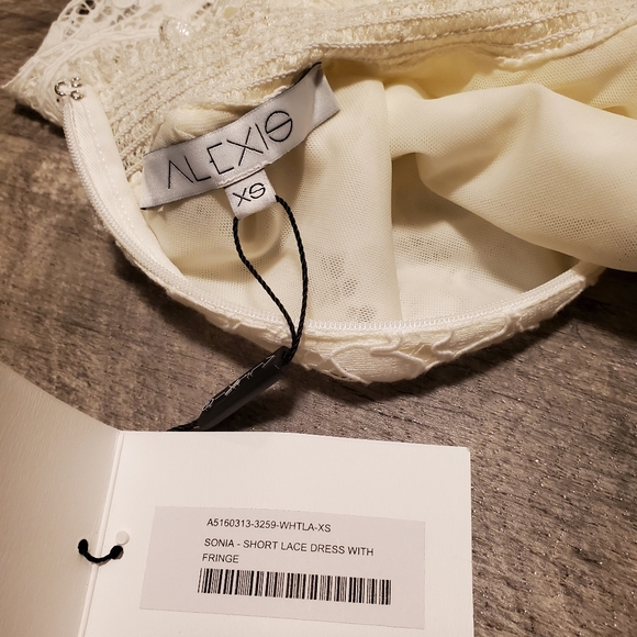 Alexis Sonia White Lace Fringe Dress - Picture 3 of 3